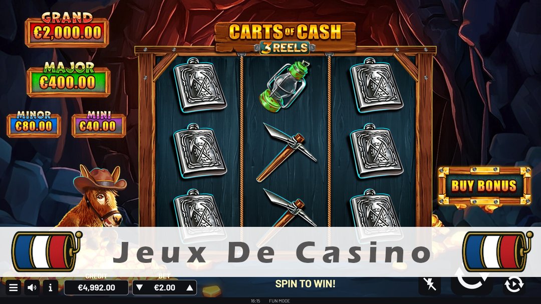 Démo de la machine à sous Carts of Cash 3 Reels