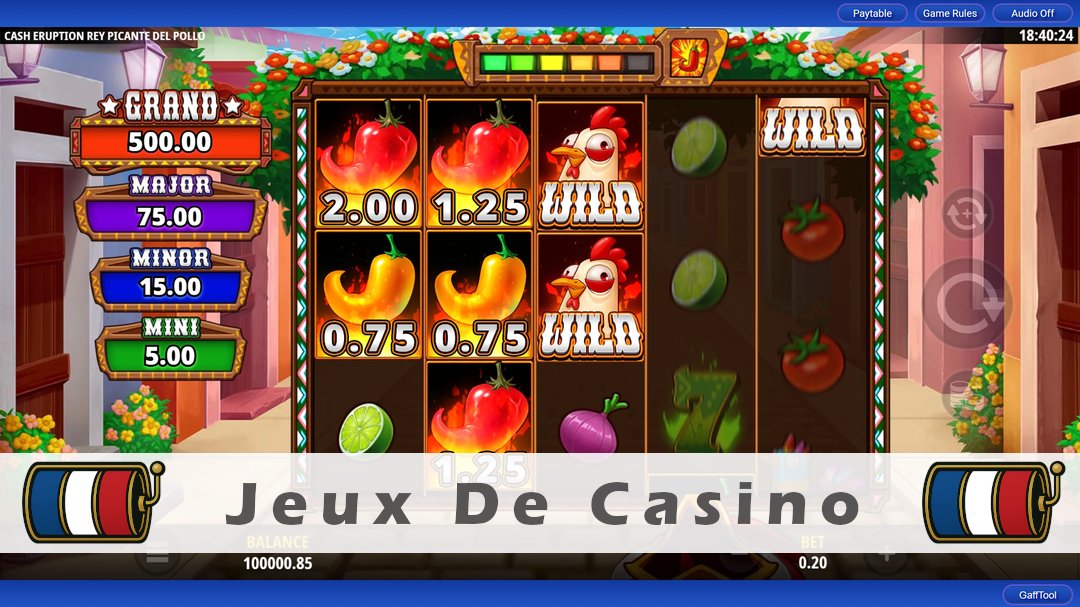 Démo de la machine à sous Cash Eruption Rey Picante Del Pollo
