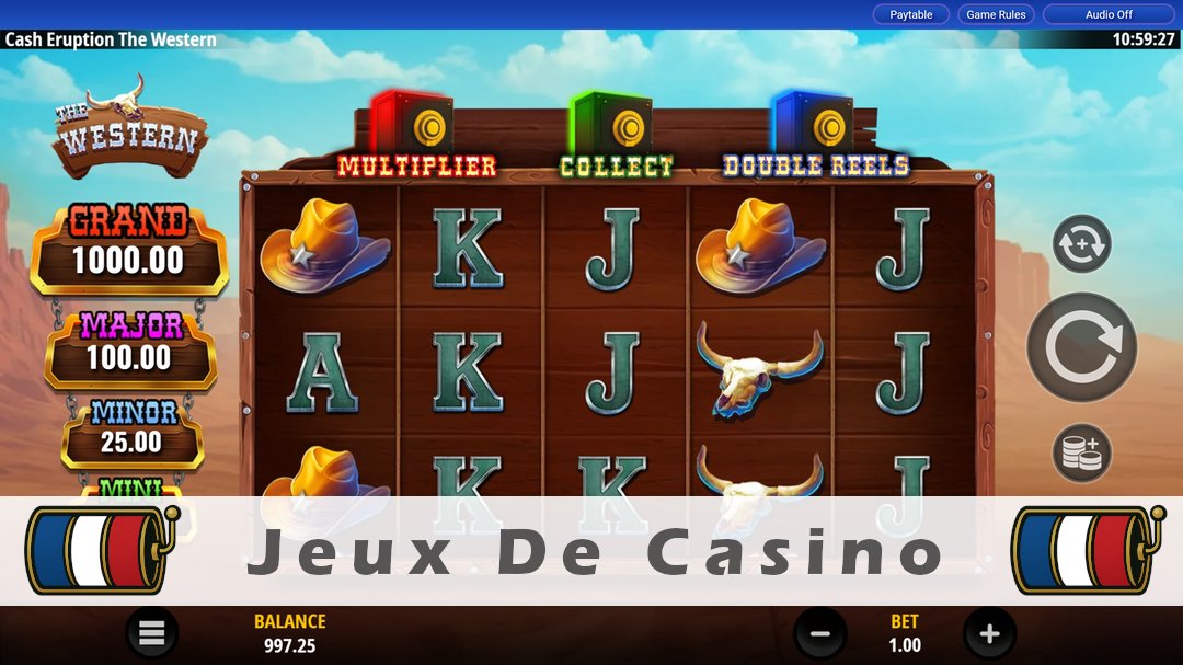 Démo de la machine à sous Cash Eruption The Western