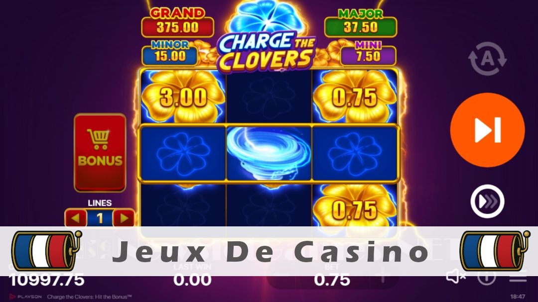 Démo de la machine à sous Charge the Clovers