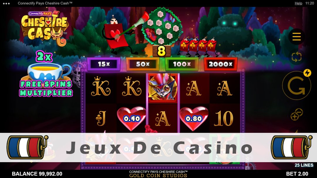 Démo de la machine à sous Cheshire Cash Connectify Pays