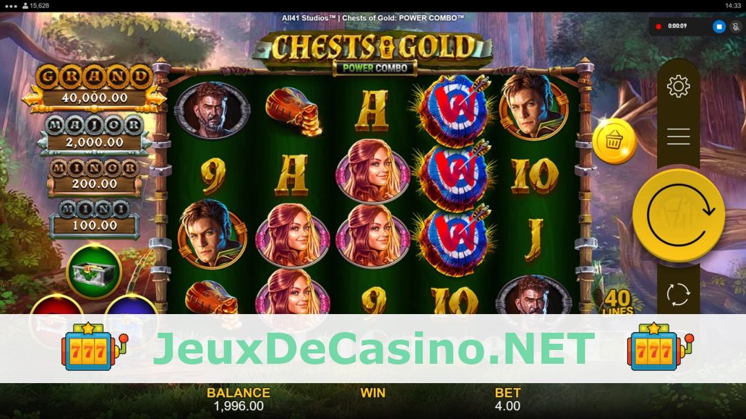 Démo de la machine à sous Chests of Gold Power Combo