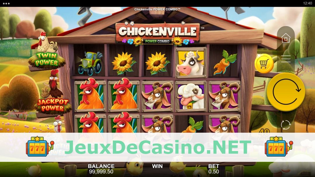 Démo de la machine à sous Chickenville Power Combo