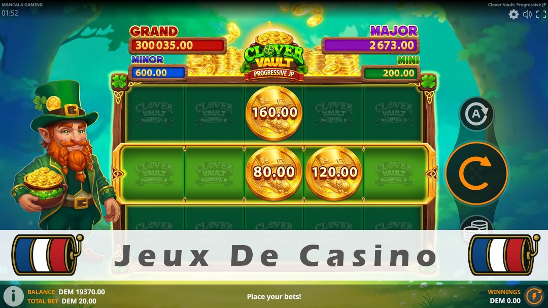 Démo de la machine à sous Clover Vault Progressive JP