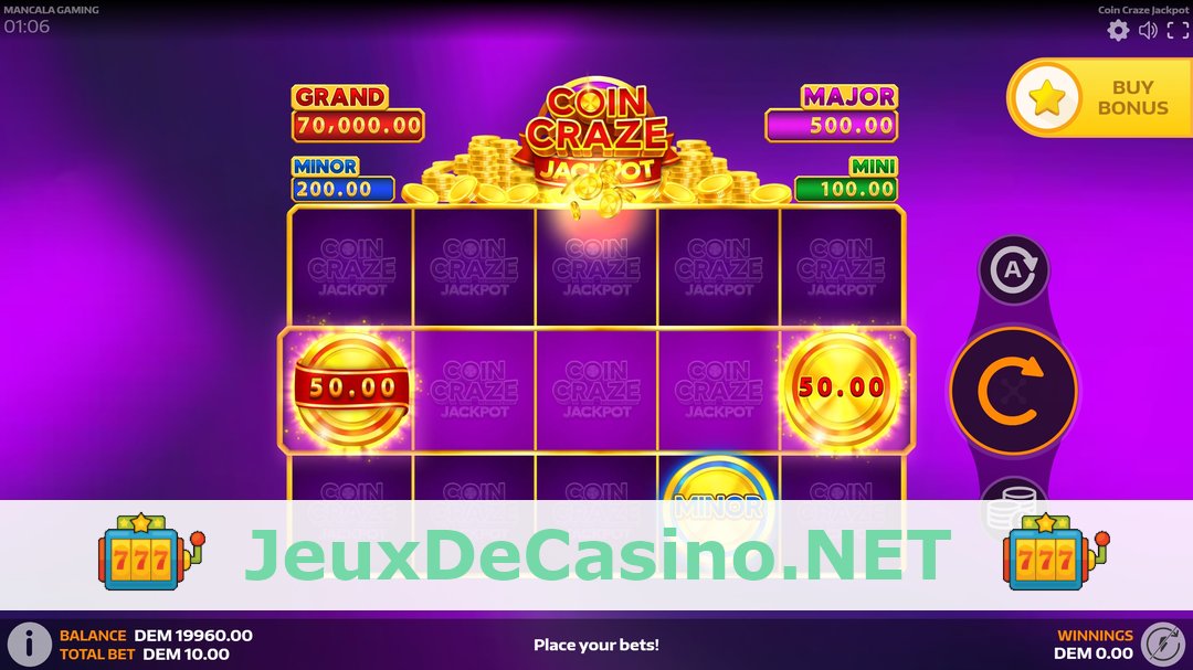 Démo de la machine à sous Coin Craze Jackpot
