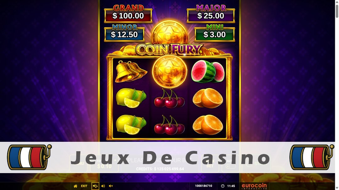 Démo de la machine à sous Coin Fury