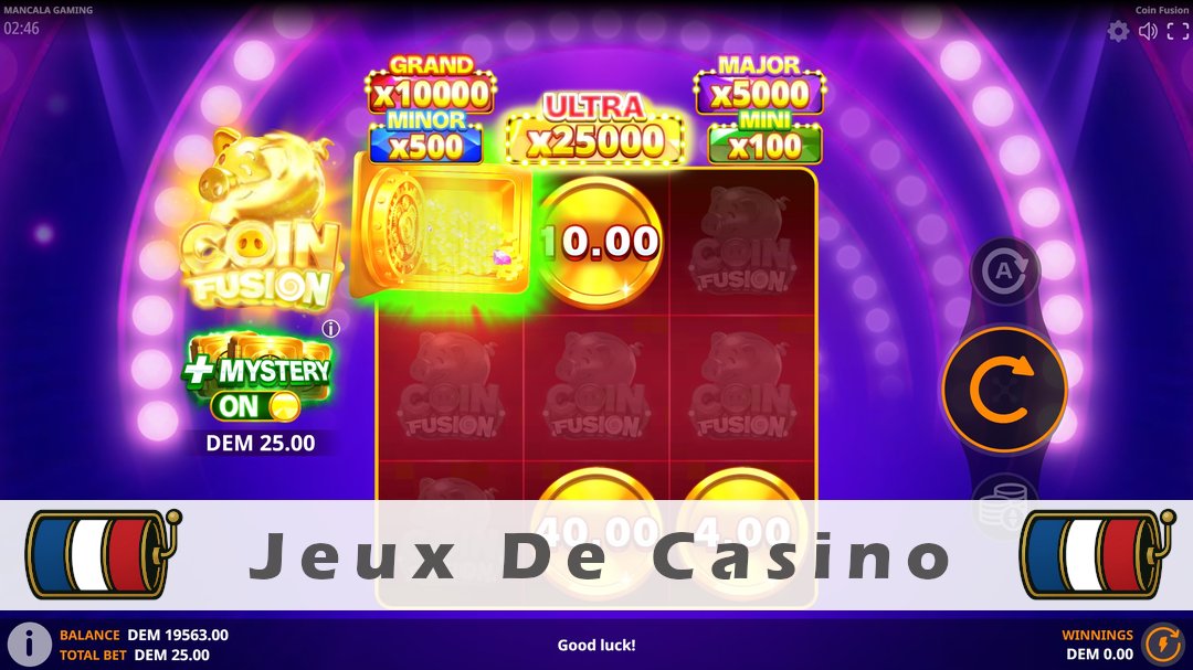 Démo de la machine à sous Coin Fusion