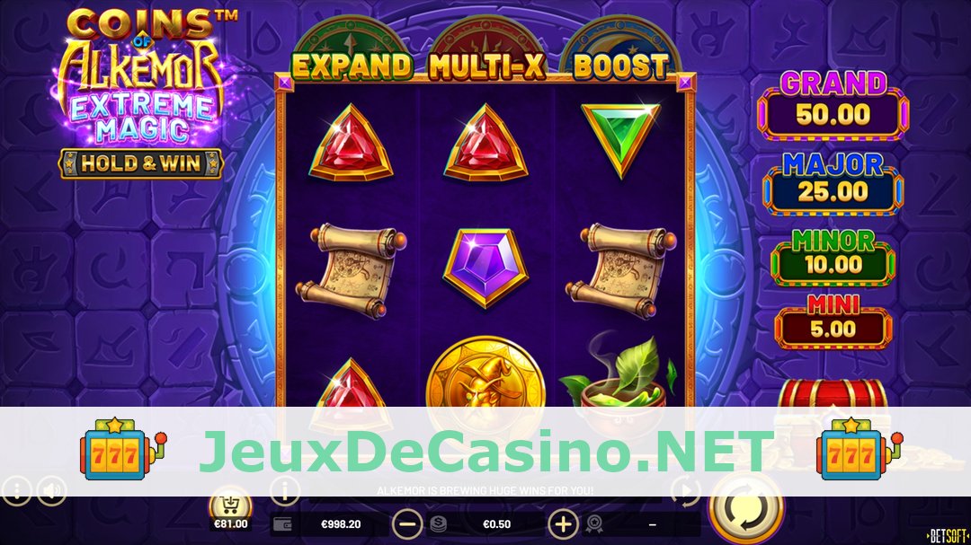 Démo de la machine à sous Coins of Alkemor Extreme Magic
