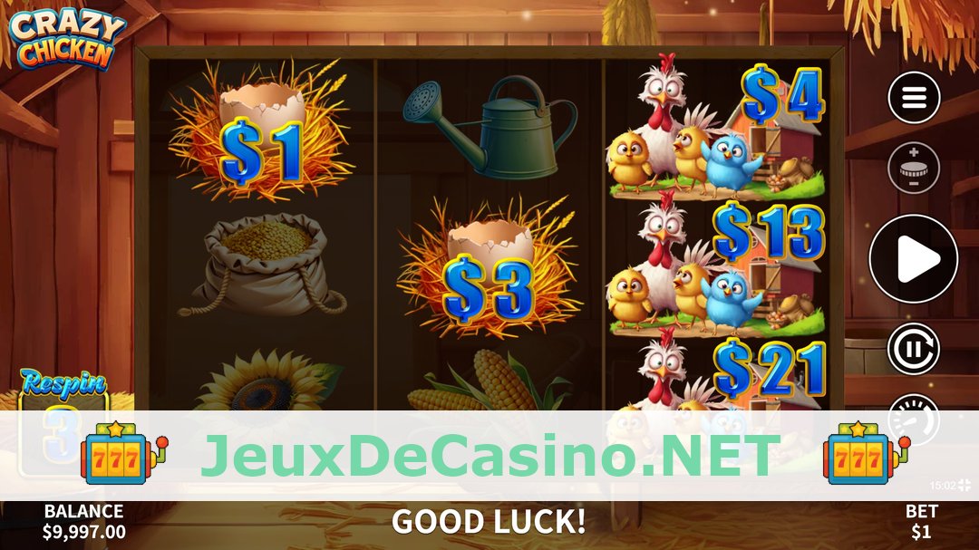 Démo de la machine à sous Crazy Chicken