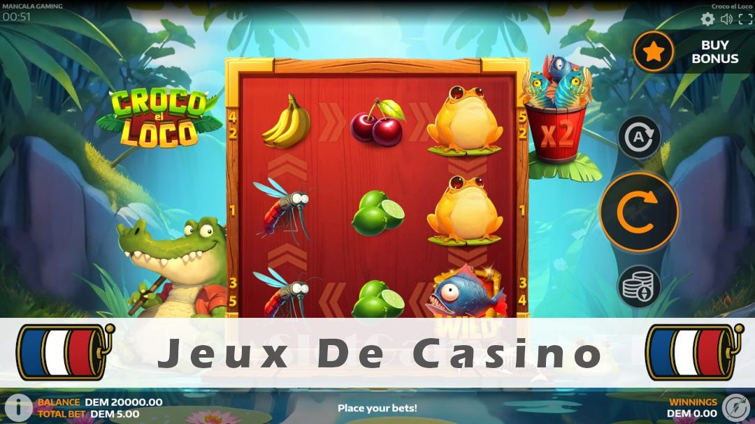 Démo de la machine à sous Croco el Loco