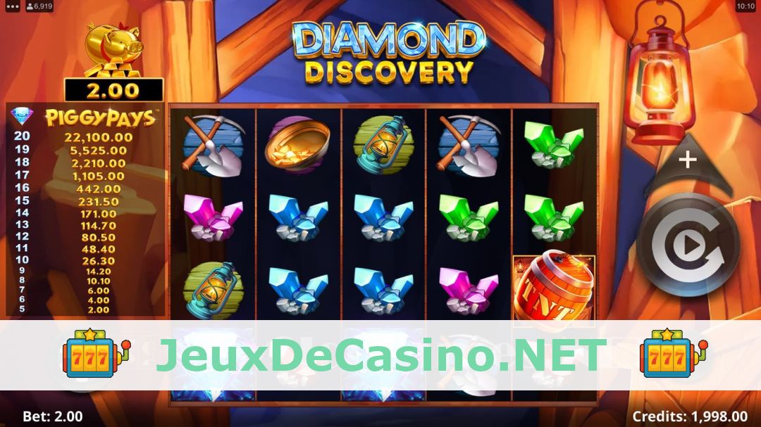 Démo de la machine à sous Diamond Discovery