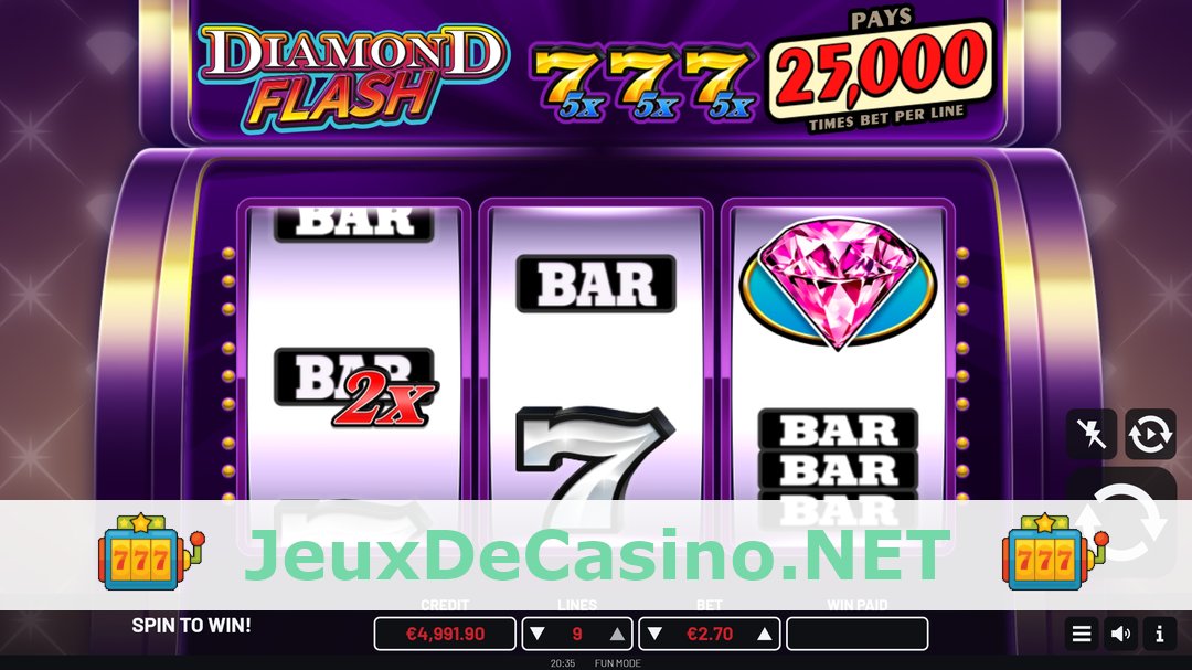 Démo de la machine à sous Diamond Flash