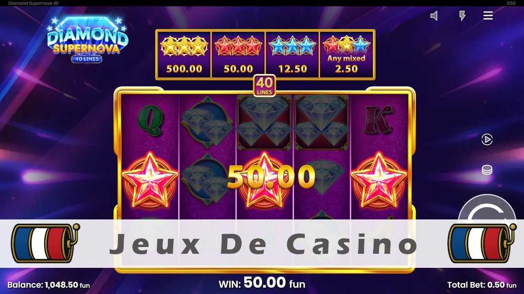 Démo de la machine à sous Diamond Supernova 40