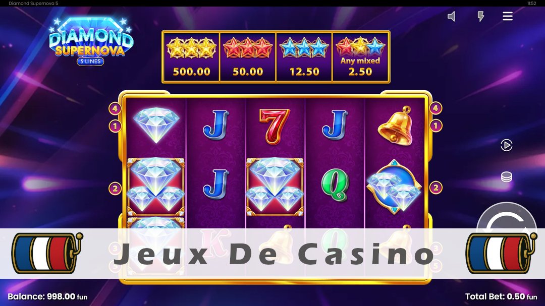 Démo de la machine à sous Diamond Supernova 5