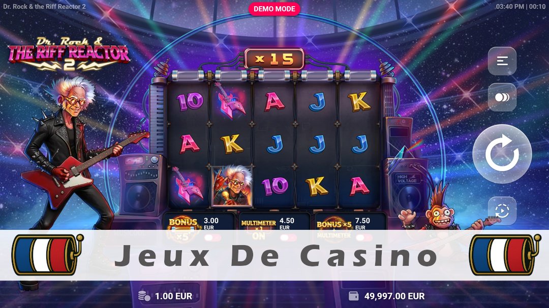 Démo de la machine à sous Dr. Rock & The Riff Reactor 2