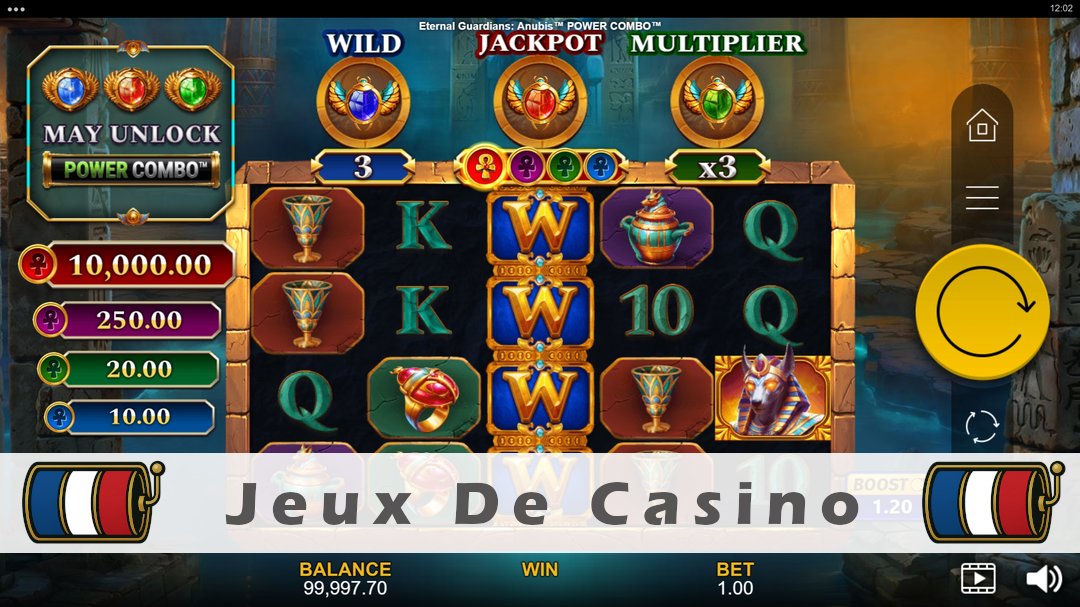 Démo de la machine à sous Eternal Guardians Anubis Power Combo