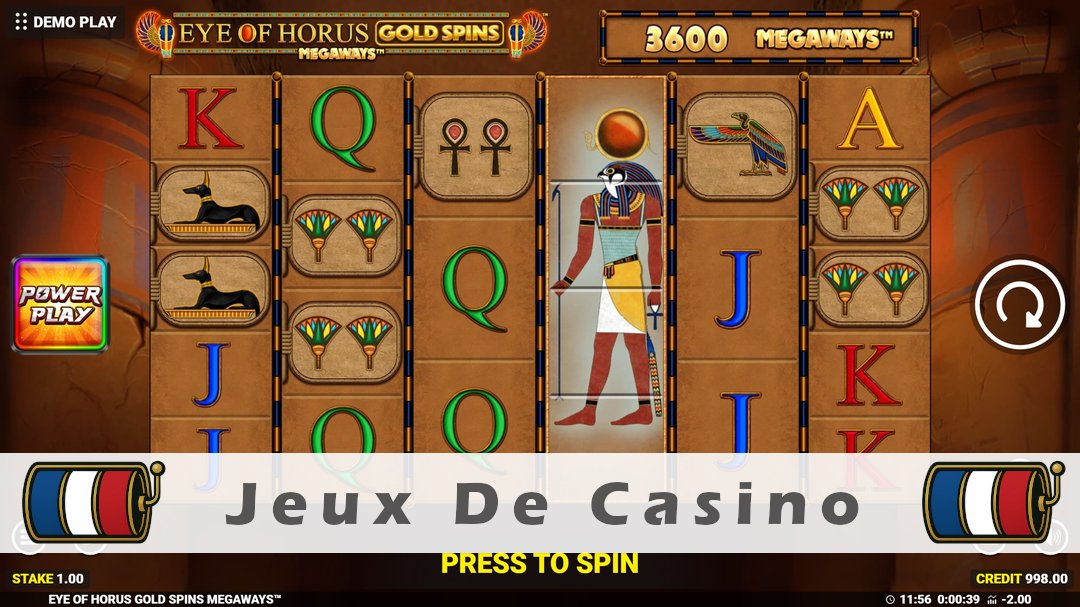 Démo de la machine à sous Eye of Horus Gold Spins Megaways