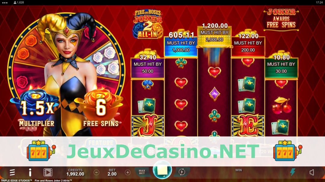 Démo de la machine à sous Fire and Roses Joker 2 All-In