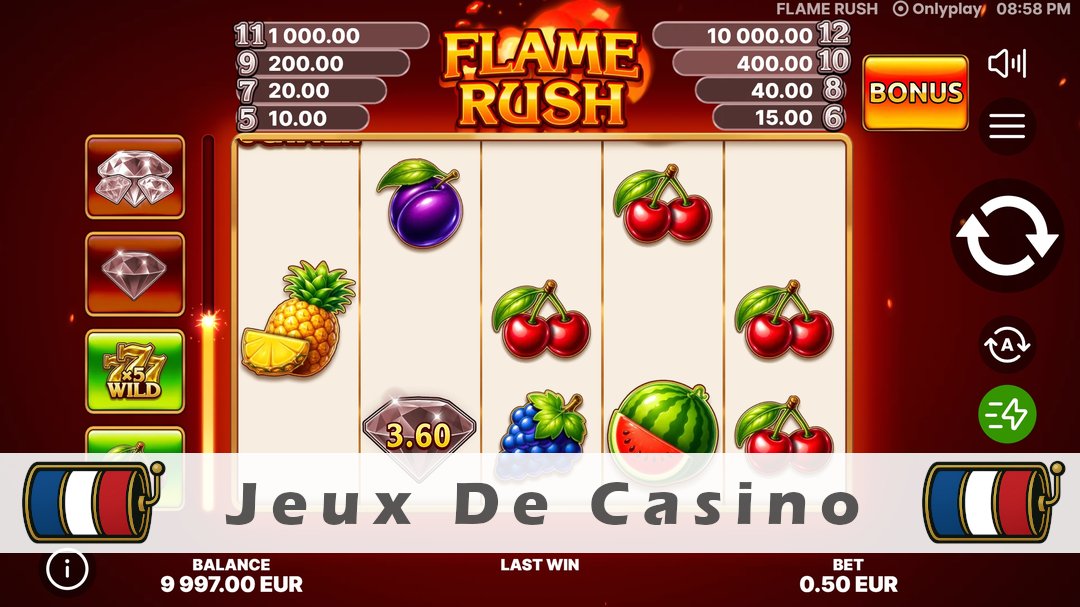Démo de la machine à sous Flame Rush