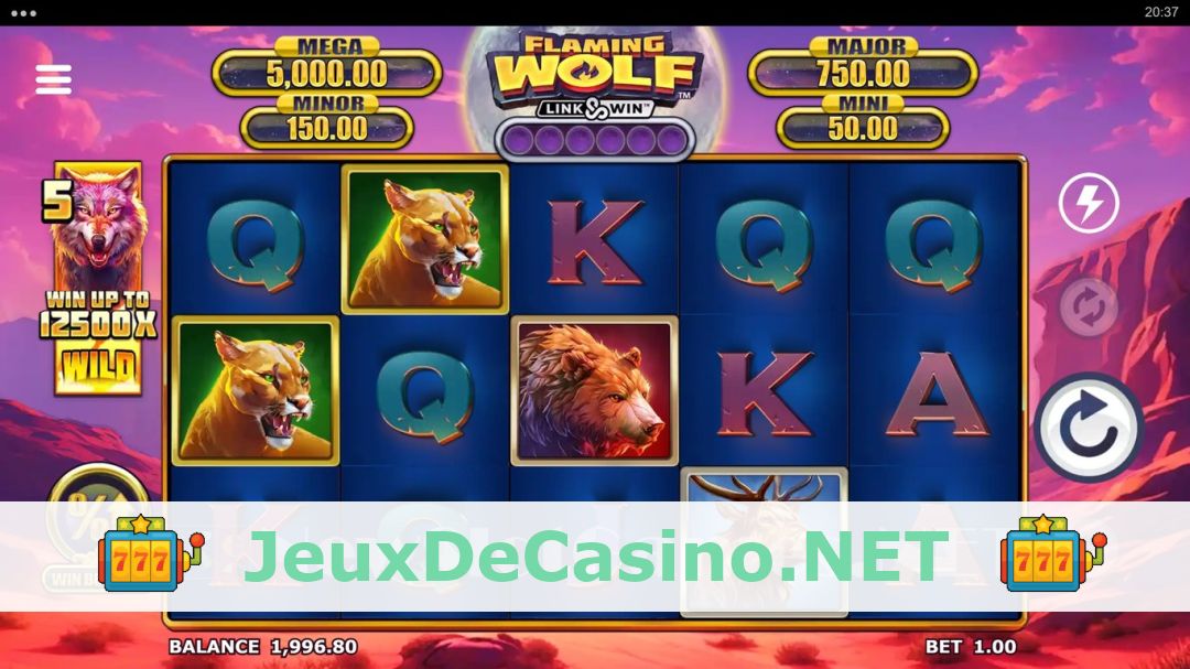 Démo de la machine à sous Flaming Wolf Link & Win