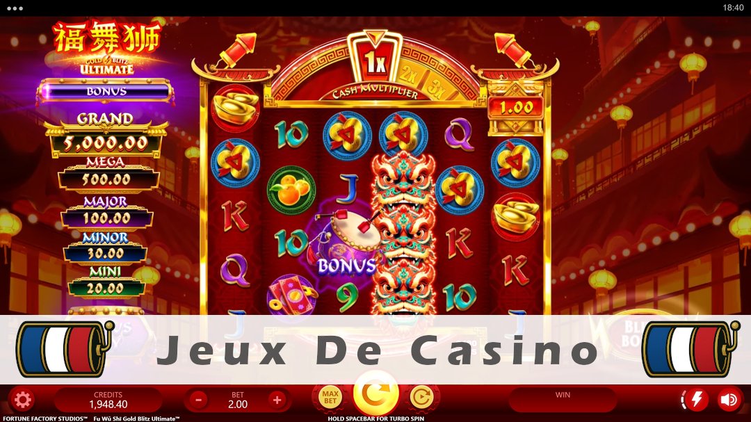 Démo de la machine à sous Fu Wu Shi Gold Blitz Ultimate