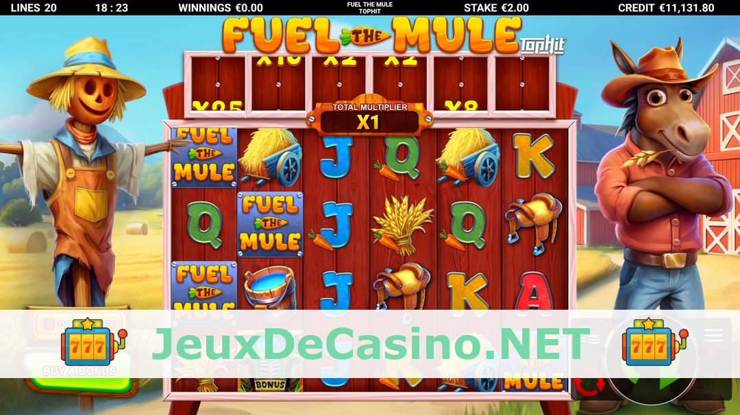 Démo de la machine à sous Fuel the Mule TopHit