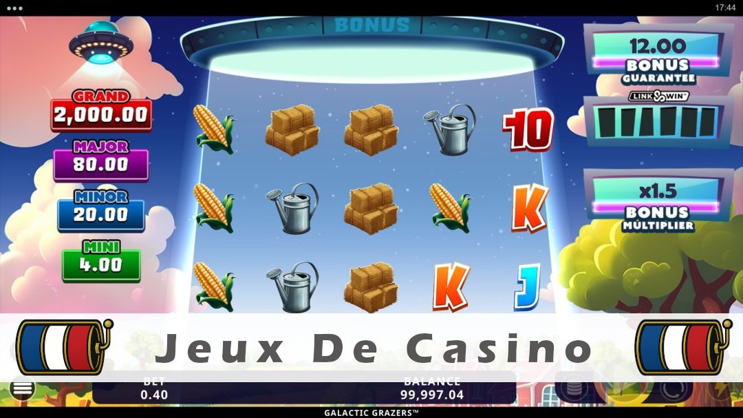 Démo de la machine à sous Galactic Grazers