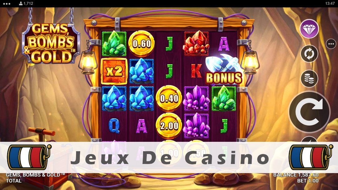 Démo de la machine à sous Gems, Bombs & Gold