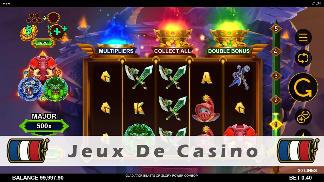 Démo de la machine à sous Gladiator Beasts of Glory Power Combo