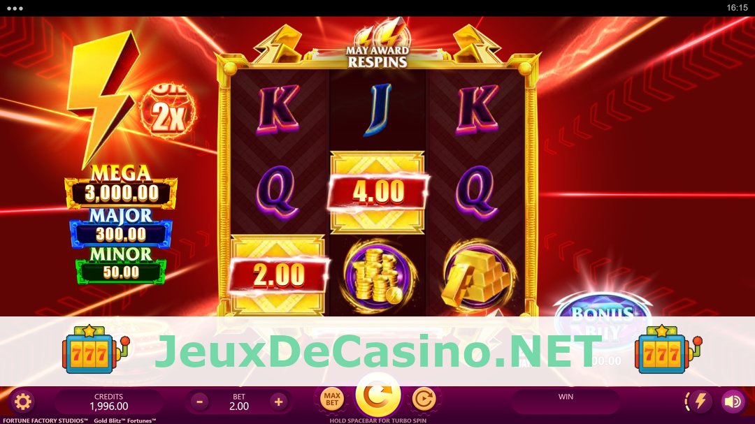 Démo de la machine à sous Gold Blitz Fortunes