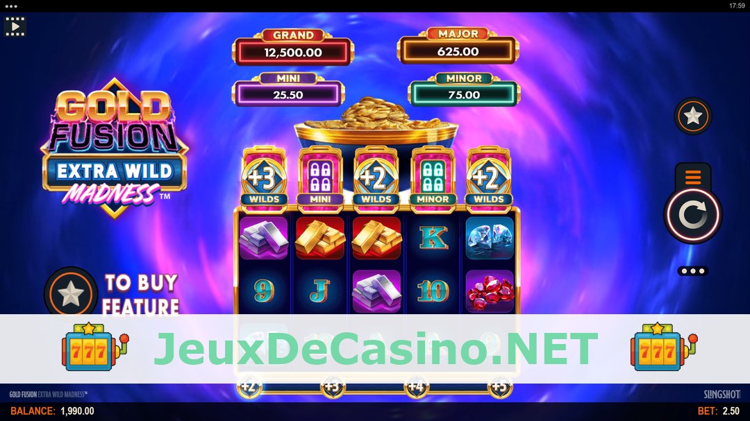 Démo de la machine à sous Gold Fusion Extra Wild Madness
