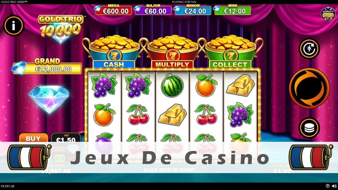 Démo de la machine à sous Gold Trio 10000