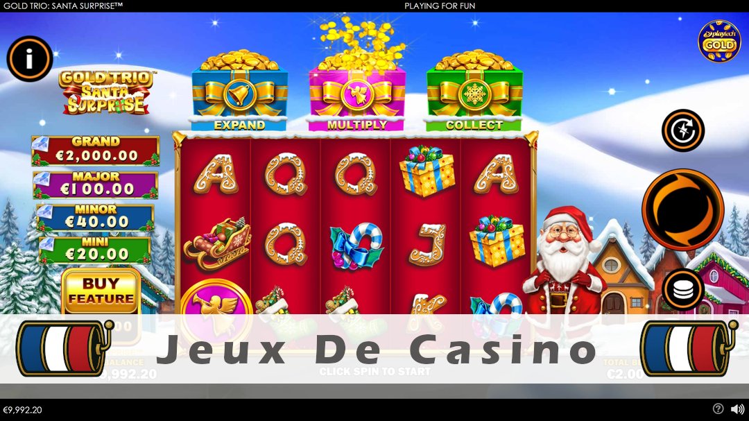 Démo de la machine à sous Gold Trio Santa Surprise