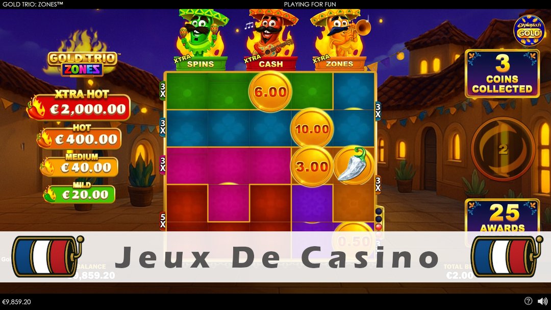 Démo de la machine à sous Gold Trio Zones