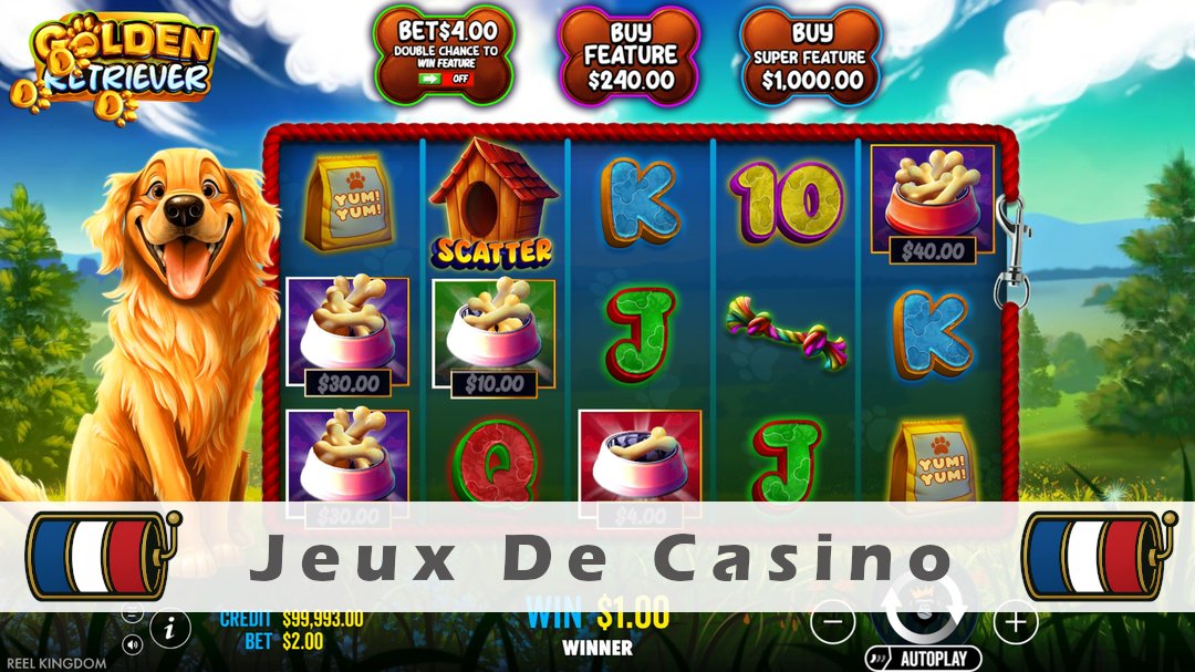 Démo de la machine à sous Golden Retriever