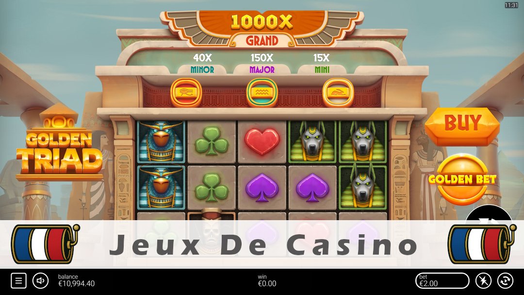 Démo de la machine à sous Golden Triad