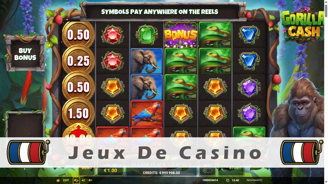 Démo de la machine à sous Gorilla Cash