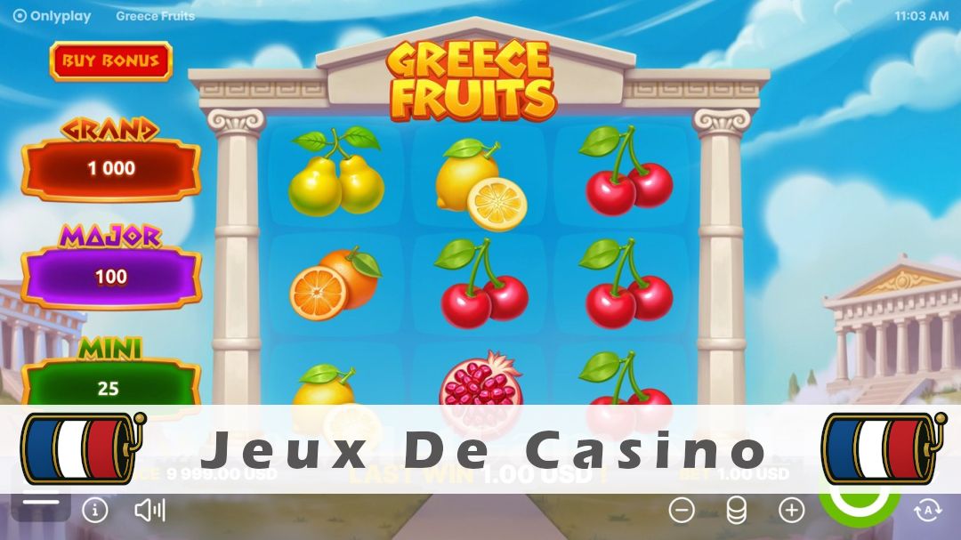 Démo de la machine à sous Greece Fruits