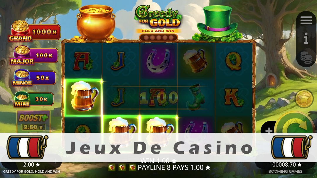Démo de la machine à sous Greedy for Gold Hold and Win
