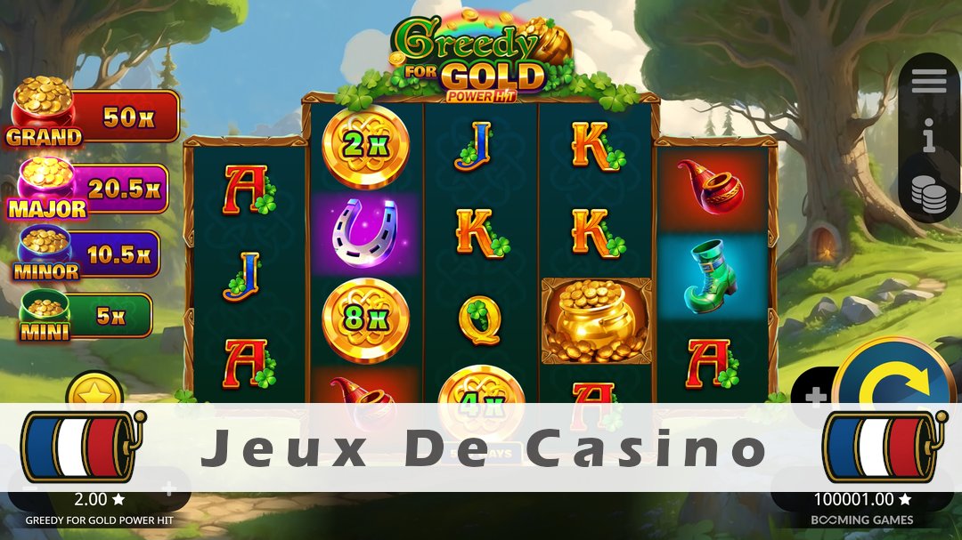 Démo de la machine à sous Greedy for Gold Power Hit