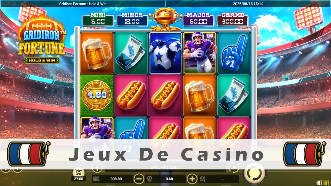 Démo de la machine à sous Gridiron Fortune Hold & Win