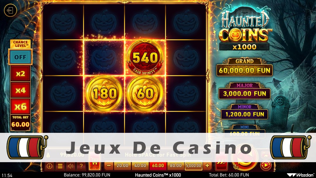 Démo de la machine à sous Haunted Coins x1000