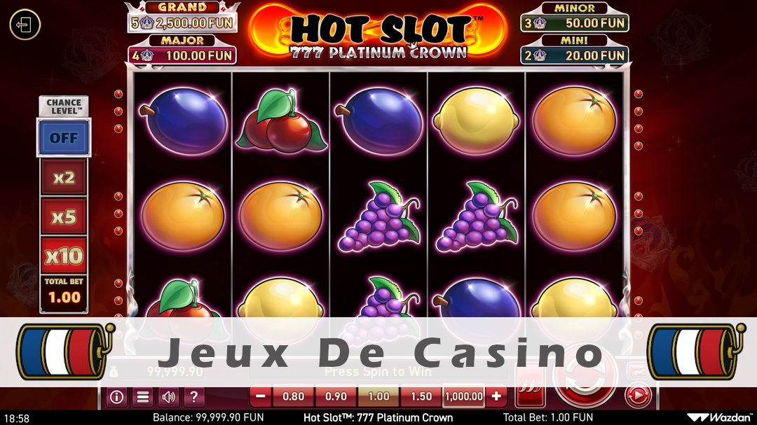 Démo de la machine à sous Hot Slot 777 Platinum Crown