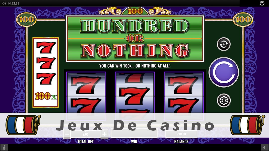 Démo de la machine à sous Hundred or Nothing