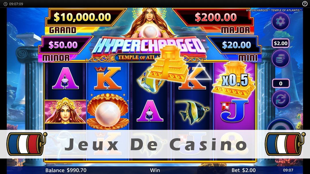 Démo de la machine à sous Hypercharged Temple of Atlantis