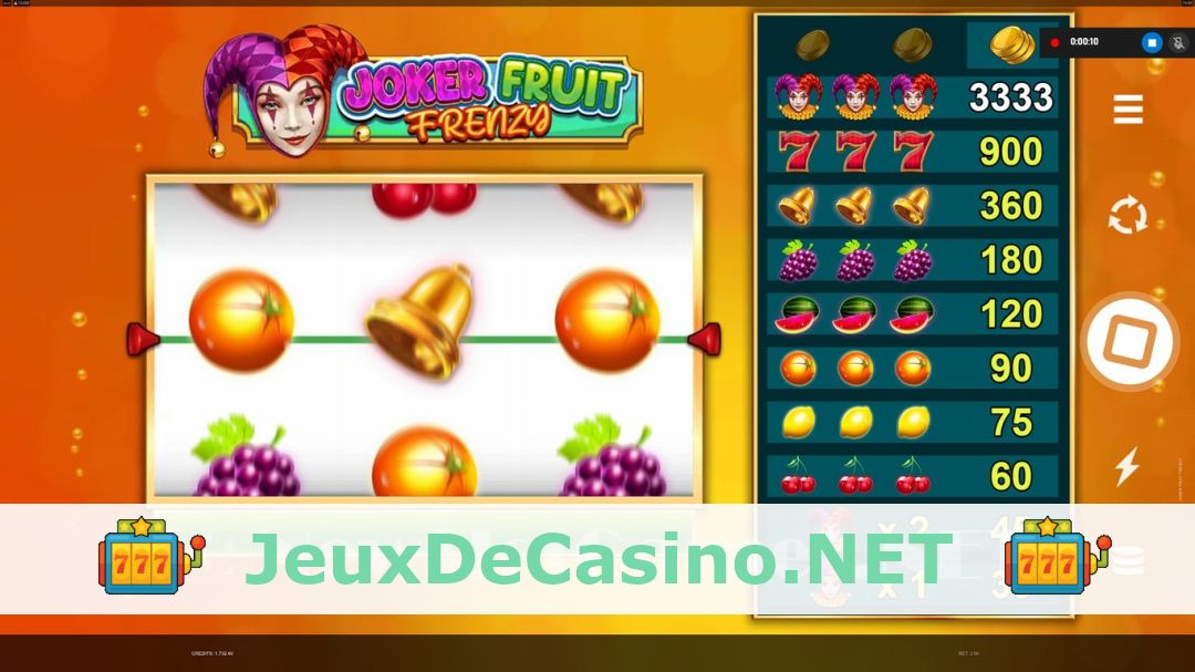 Démo de la machine à sous Joker Fruit Frenzy