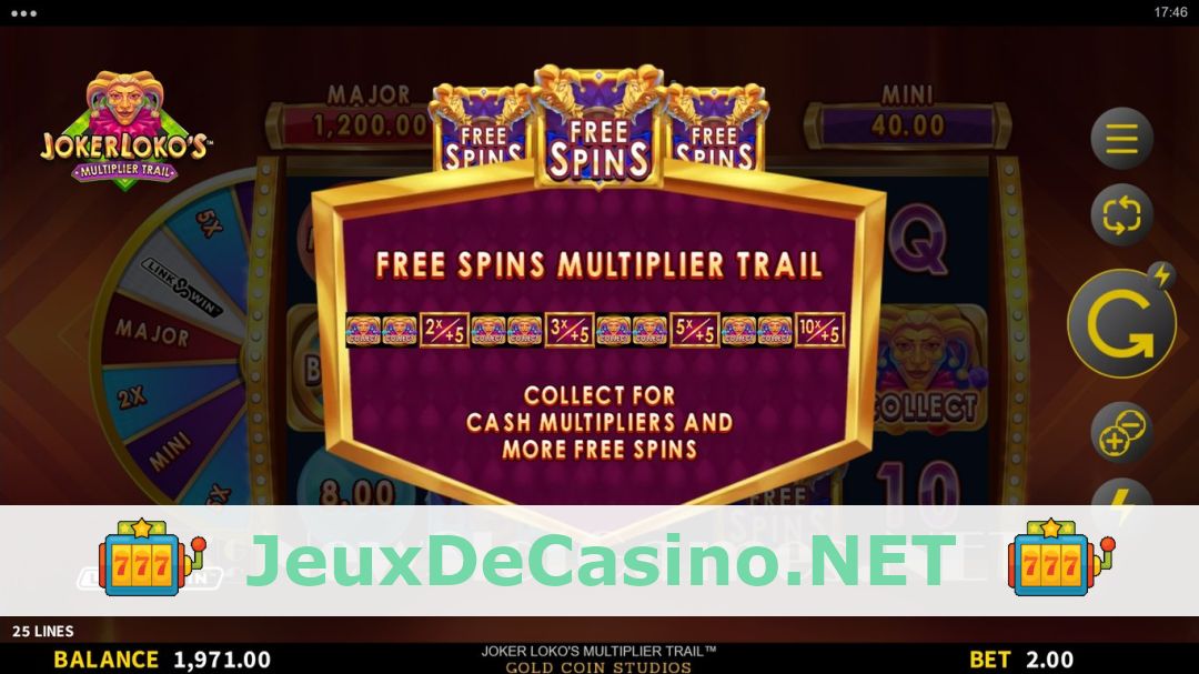 Démo de la machine à sous Joker Lokos Multiplier Trail