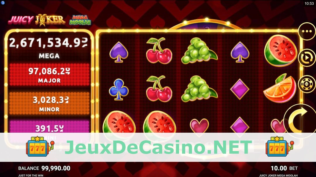 Démo de la machine à sous Juicy Joker Mega Moolah