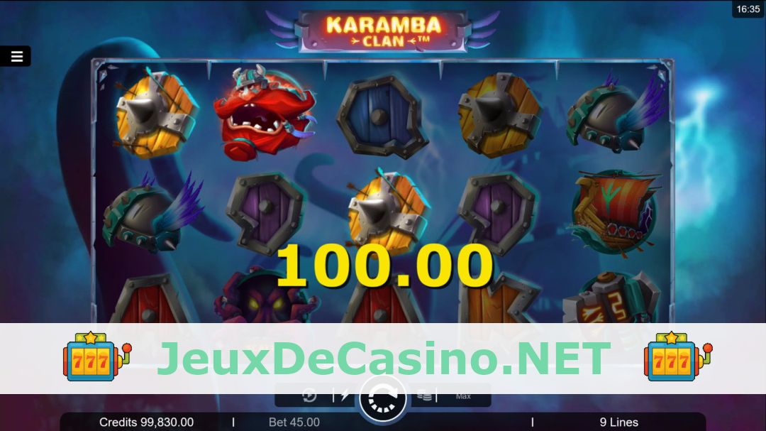 Démo de la machine à sous Karamba Clan