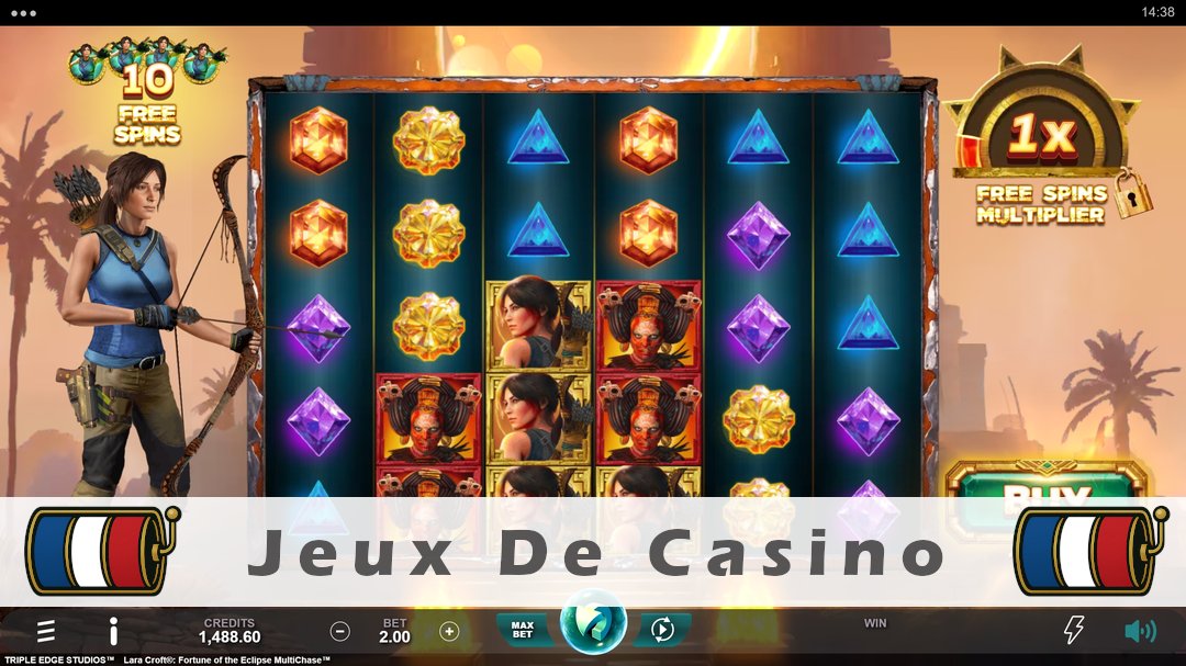 Démo de la machine à sous Lara Croft Fortune of the Eclipse MultiChase